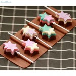 Cetakan Silikon Coklat Permen Lolipop Double Star