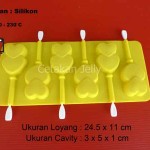 Cetakan Silikon Coklat Permen Lolipop Double Love
