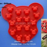 Cetakan Silikon Cokelat Puding Mickey 16 Cavity