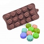 CJ Cetakan Silikon Coklat Puding Mini Mix Flower 15 Cav I