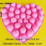 Cetakan Silikon Coklat Puding Roses With Love