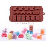 Cetakan Silikon Coklat Puding Toys