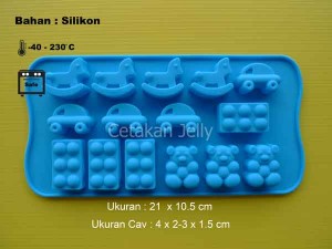 Cetakan Silikon Coklat Puding Toys