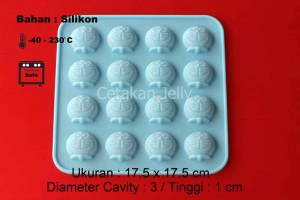 Cetakan Silikon Coklat Puding Doraemon 16 cavity