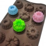 Cetakan Silikon Coklat Puding Mini Mix Swirl 15 cav
