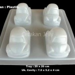 CJ Cetakan Coklat Car 4 cav Plastik