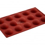 Cetakan Silikon Puding Kue Half Ball Dome 15 cav