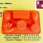 Cetakan Silikon Coklat Puding Ironman