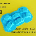Cetakan Silikon Coklat Puding Little Car 6 cav