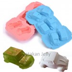 Cetakan Silikon Coklat Puding Little Car 6 cav