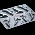CJ Cetakan Coklat Plastik Med High Heels 3D