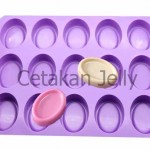 Cetakan Silikon Puding Kue Med Oval 15 cav