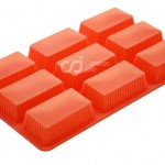 CJ Cetakan Silikon Kue Puding Medium Square Box 9 cav