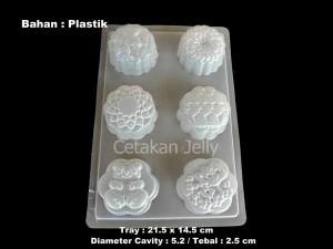 CJ Cetakan Moon Cake Plastik Flower & Panda