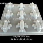 CJ Cetakan Coklat Plane 9 cav Plastik