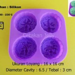 Cetakan Silikon Round Vase 4 cav