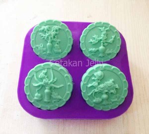 Cetakan Silikon Round Vase 4 cav