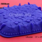 Cetakan Silikon Puding Kue Tray of Flowers