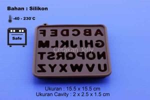 Cetakan Silikon Coklat Alphabet II