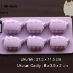 CJ Cetakan Silikon Coklat Puding Pusheen The Cat