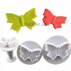 Cetakan Cookies Butterfly Plunger
