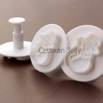 Cetakan Cookies Snowman Plunger