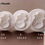Cetakan Cookies Snowman Plunger