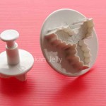 Cetakan Cookies Three Holly Leaf Plunger