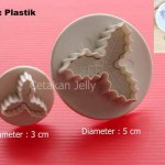 Cetakan Cookies Three Holly Leaf Plunger
