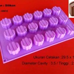 Cetakan Silikon Kue Puding Round Strip 18 cav