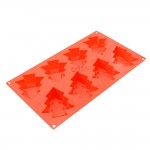 Cetakan Silikon Cake Puding Fancy Xmas Tree 8 Cav