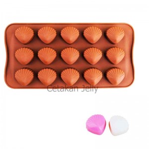 Cetakan Silikon Coklat Puding Shell 15 cav – Hijau