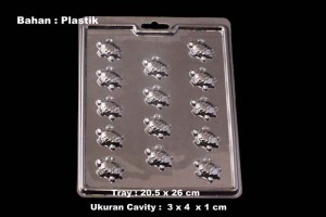 CJ Cetakan Coklat Kura Kura Turtle 16 cav Plastik