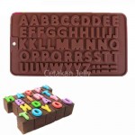 CJ Cetakan Silikon Coklat Alphabet