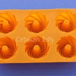 Cetakan Silikon Puding Kue Bundt 6 cavity
