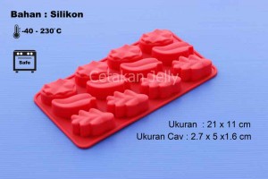Cetakan Silikon Coklat Puding Leaf III