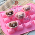 Cetakan Silikon Coklat Puding Rilakkuma 16 Cavity