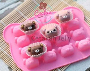 Cetakan Silikon Coklat Puding Rilakkuma 16 Cavity