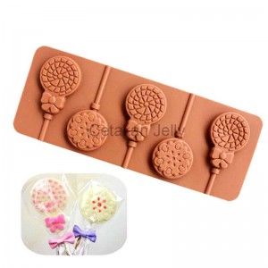 Cetakan Silikon Coklat Permen Lolipop Bulat Patern II