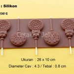 Cetakan Silikon Coklat Permen Lolipop Bulat Patern II