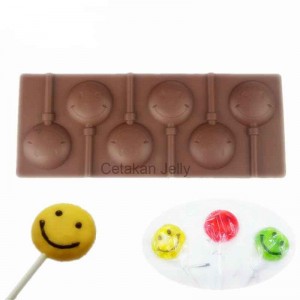 Cetakan Silikon Coklat Permen Lolipop Smile