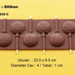 Cetakan Silikon Coklat Permen Lolipop Smile