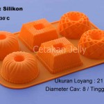 Cetakan Silikon Kue Puding Square Mix 6 cav