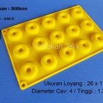 Cetakan Silikon Coklat Puding Donat 15 cavity