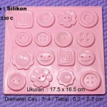 Cetakan Silikon Coklat Kancing 16 cav