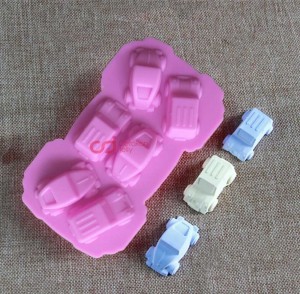 Cetakan Silikon Coklat Puding Little Car 6 cav