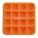 CJ Cetakan Silikon Coklat Puding Bear Couple 16 cav