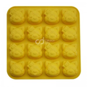 CJ Cetakan Silikon Coklat Puding Cat Couple 16 cav