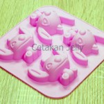 Cetakan Silikon Puding Kue Cute Stitch 4 cavity