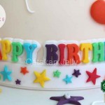 Cetakan Silikon Fondant Happy Birthday